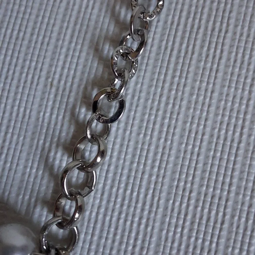 Paparazzi Run For The Heels Blue and Silver Toned Beaded Statement Necklace
